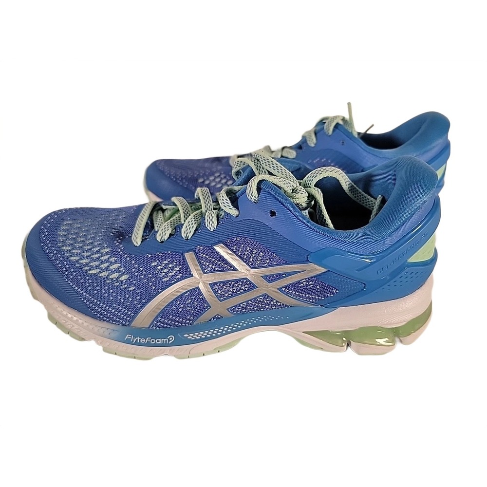 ASICS GEL-Kayano 26 Women's Sz 6.5 Blue Coast Pure Silver Running Shoes 1012A457